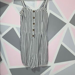 HOLLISTER: Striped Romper with pockets